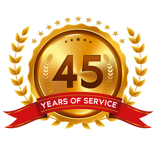 45 Years of Service Award Logo