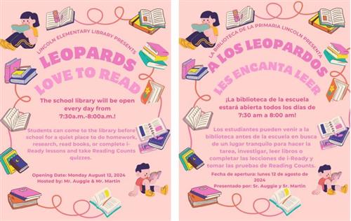 flyer for library hours open