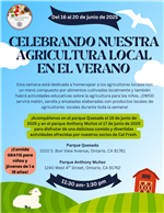 Volante de agricultura local en el verano