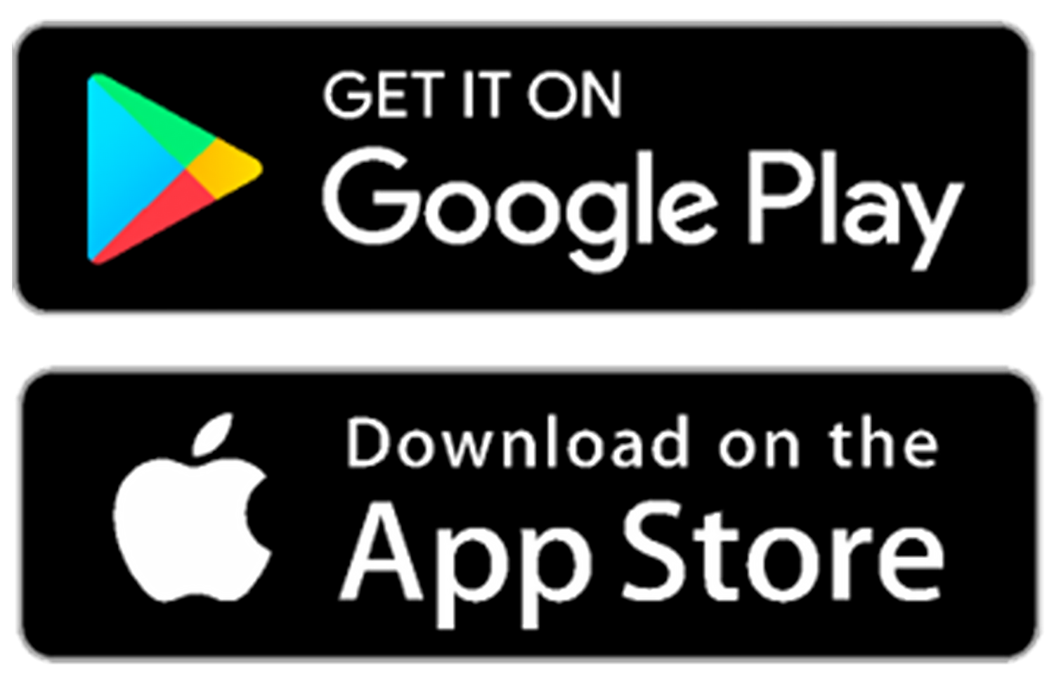 Google Play Store and Apple App Store Logos