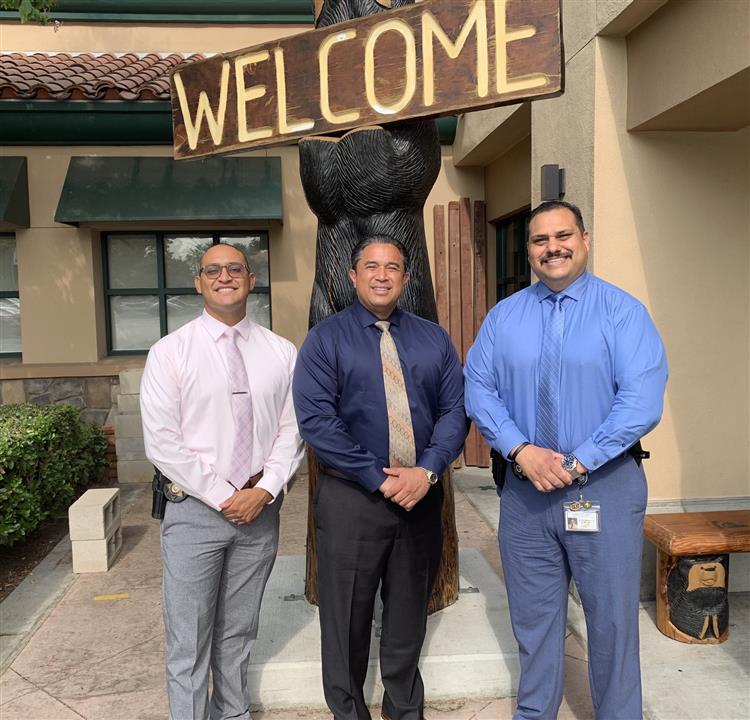 Superintendent Dr. James Q. Hammomd with Nate Campos and Danny Garcia